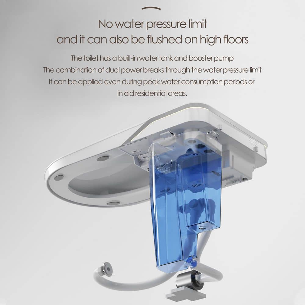 yulika DJ-U6 Elongated Smart Toilet with Built-in Bidet and Dual Flush