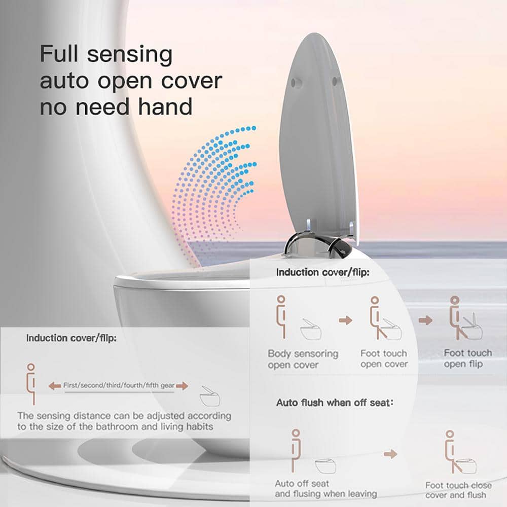 Yulika Y1 Smart Elongated Bidet Toilet with Heated Seat and Remote Control
