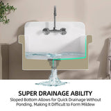 Zeafive 10 Gal 24"x20" Ceramic Wall/Freestanding Utility Sink - White