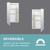 Zenith 16 in. W x 26 in. H Rectangular Recessed or Surface Mount Frameless Beveled Mirror Medicine Cabinet