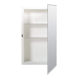 Zenith 16 in. W x 26 in. H Rectangular Recessed or Surface Mount Frameless Beveled Mirror Medicine Cabinet