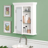 Zenith Early American 22-1/4 in. W x 27 in. H x 5-7/8 in. D Framed Surface-Mount Bathroom Medicine Cabinet in White