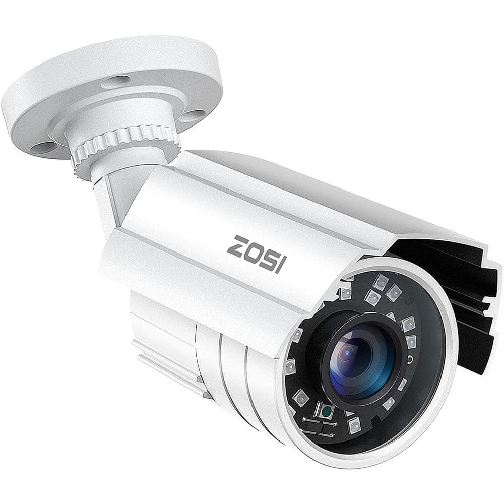 ZOSI 80 ft. Wired 2MP Outdoor Bullet Security Camera Compatible with 4-In-1 HD-CVI/TVI/AHD/960H Analog CVBS IR Night Vision