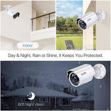 ZOSI 80 ft. Wired 2MP Outdoor Bullet Security Camera Compatible with 4-In-1 HD-CVI/TVI/AHD/960H Analog CVBS IR Night Vision