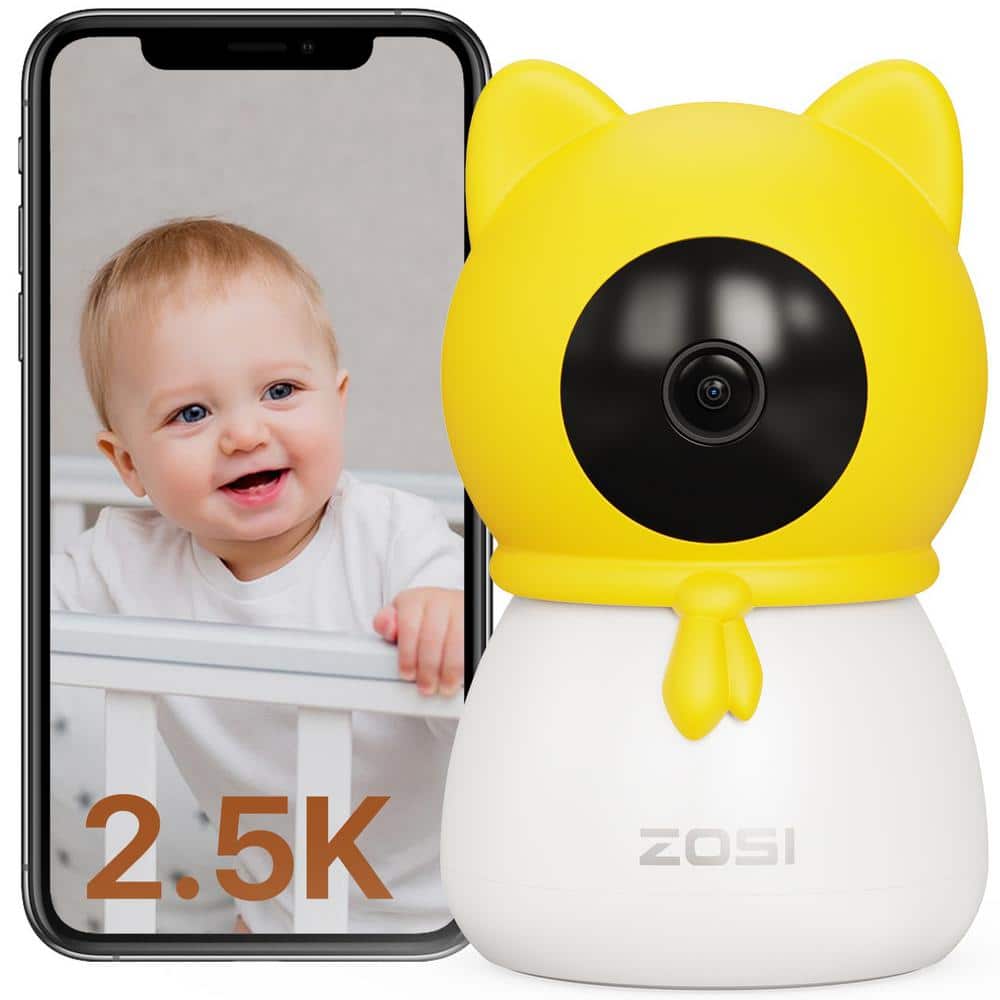ZOSI C516 2.5K 4MP Indoor Smart Plug-in Home Security Camera with 360 Pan/Tilt, Virtual Fence, 2-Way Talk, Dual Band Wifi