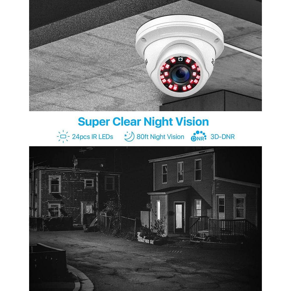 ZOSI ZM4285D 5MP PoE Wired IP Security Camera Only Compatible with PoE NVR Model ZR16DK, ZR08EN, ZR08DN, ZR08PN