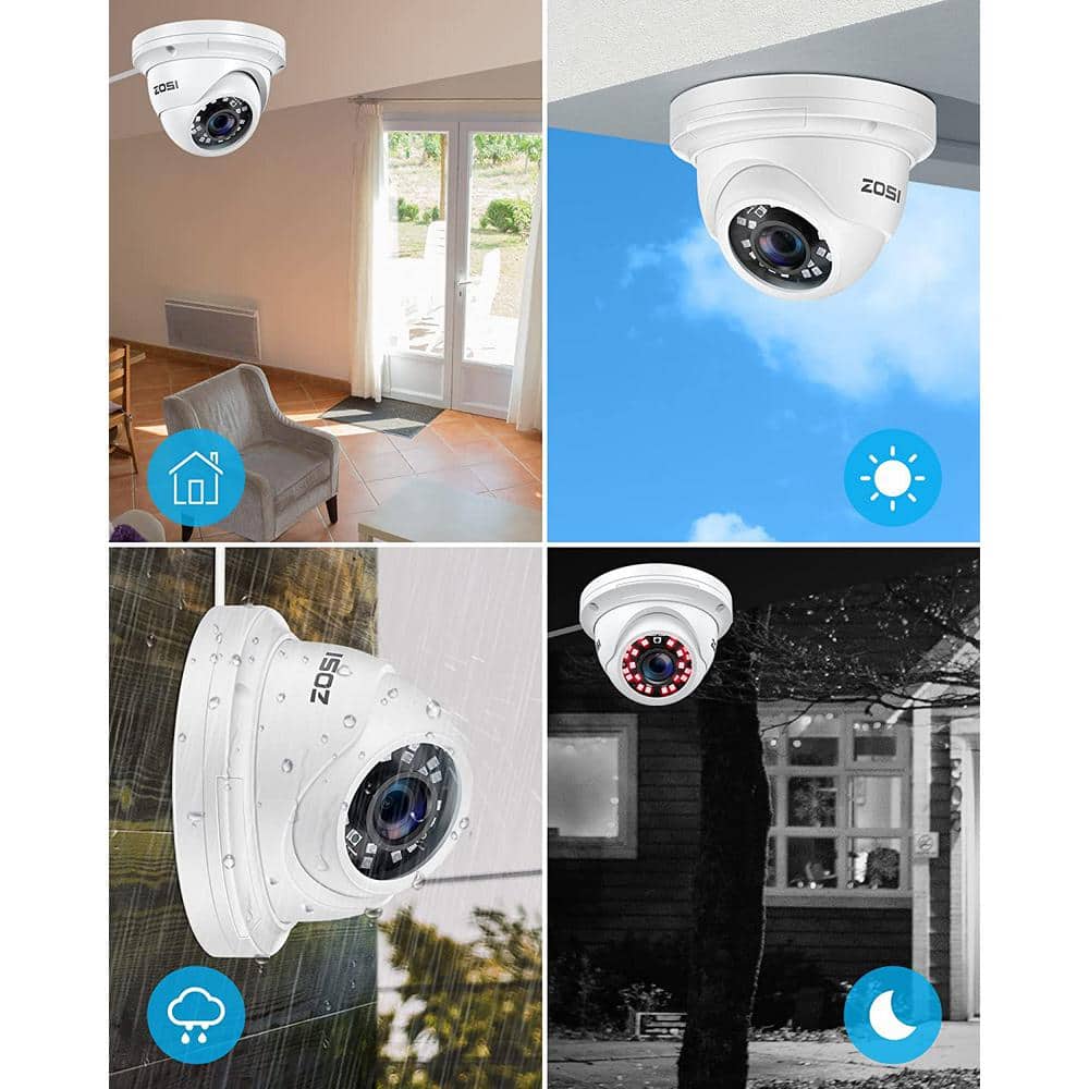 ZOSI ZM4285D 5MP PoE Wired IP Security Camera Only Compatible with PoE NVR Model ZR16DK, ZR08EN, ZR08DN, ZR08PN