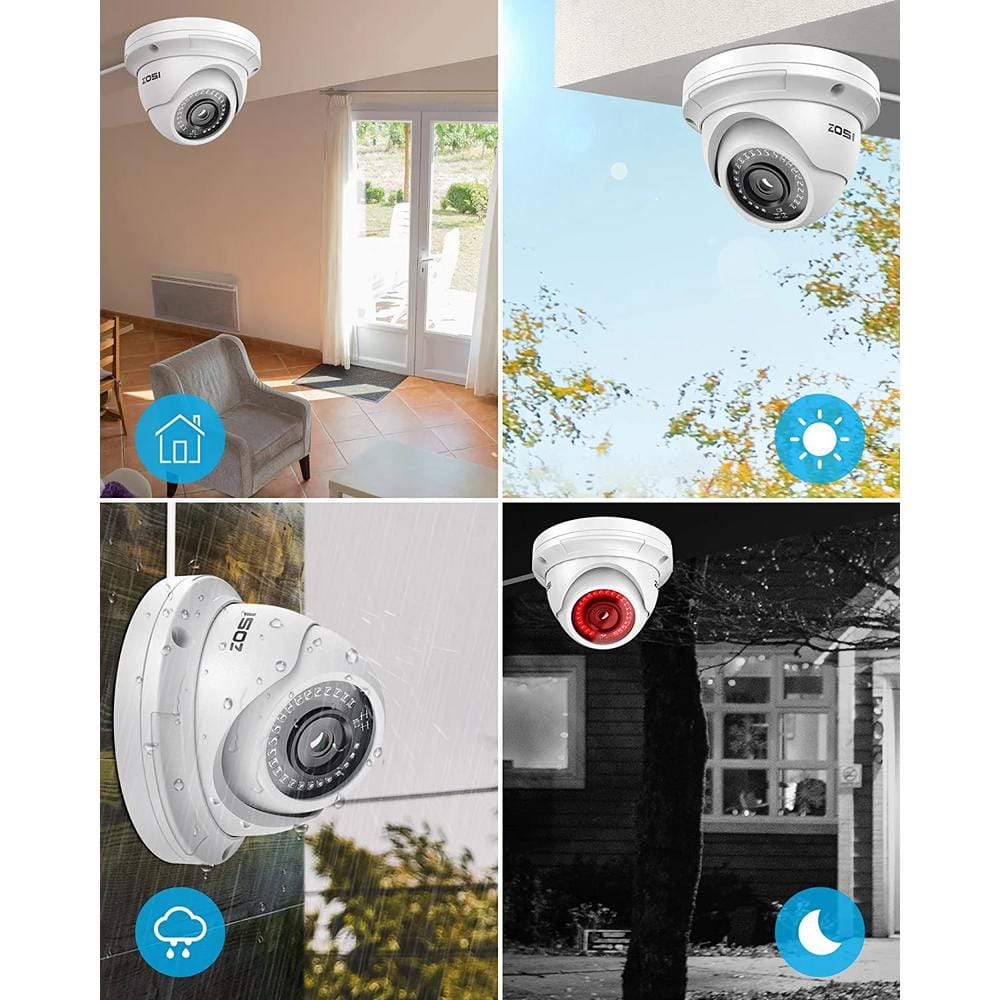 ZOSI ZM4295P 5MP PoE Wired Add-On IP Home Security Camera, Motion Detection, Only Work with Same Brand NVR