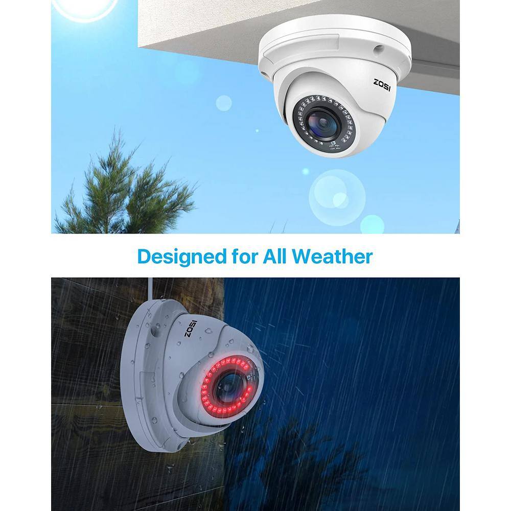ZOSI ZM4295P 5MP PoE Wired Add-On IP Home Security Camera, Motion Detection, Only Work with Same Brand NVR