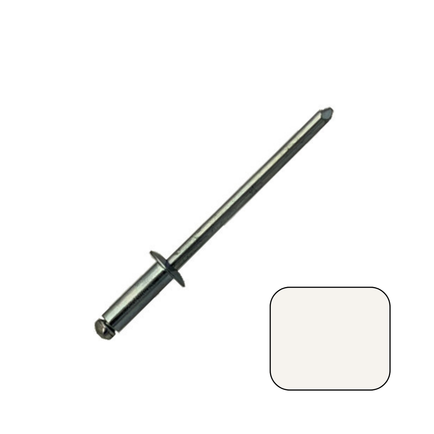 ScrooScoop Aluminum Pop/Blind Rivets #42D (#30 Drill), White, 100-Pack Bag