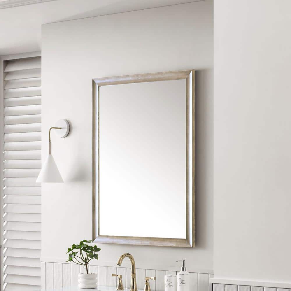 James Martin Vanities Glenbrooke 30" x 40" Whitewashed Oak Vanity Mirror