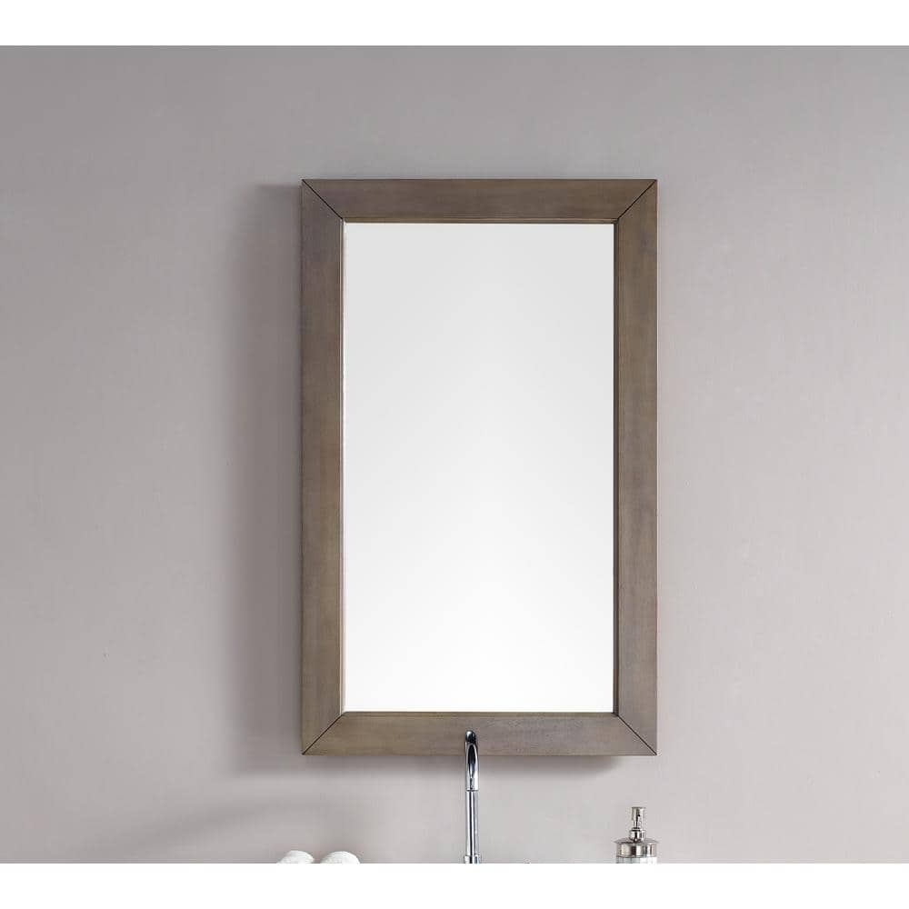 James Martin Vanities Chicago 26" x 42" Rectangular Bathroom Vanity Mirror in Whitewashed Walnut