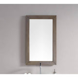 James Martin Vanities Chicago 26" x 42" Rectangular Bathroom Vanity Mirror in Whitewashed Walnut