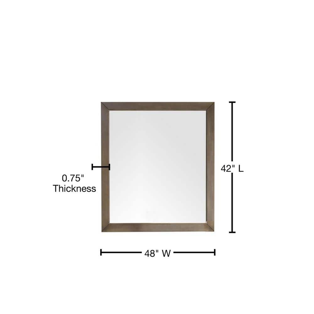 James Martin Vanities Chicago 48" x 42" Whitewashed Walnut Bathroom Vanity Mirror