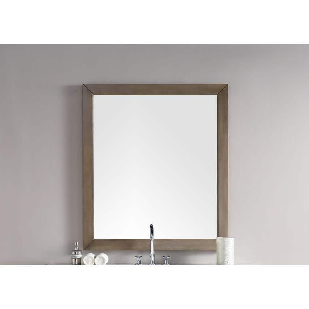 James Martin Vanities Chicago 48" x 42" Whitewashed Walnut Bathroom Vanity Mirror