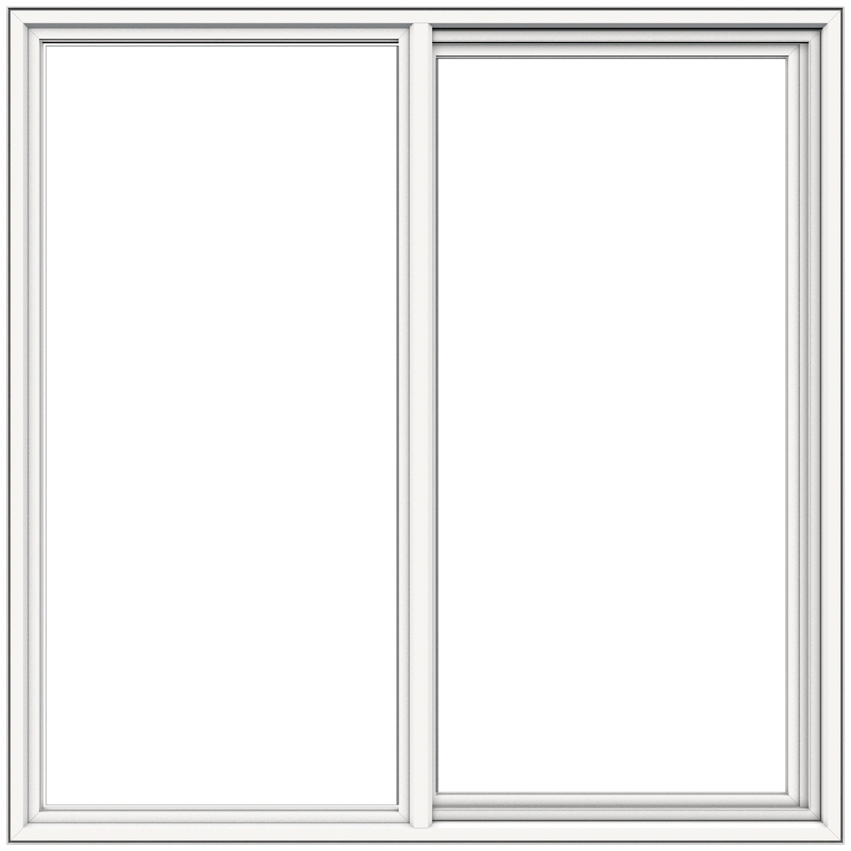 JELD-WEN FiniShield V-4500 47-1/2-in x 35-1/2-in x 3-in Jamb Right-Operable Vinyl Black Sliding Window, Full Screen Included