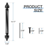 WINSOON 14 in. Black Steel Self Closing Fence Gate Spring Hardware for Wooden and Vinyl Fence