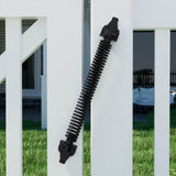 WINSOON 14 in. Black Steel Self Closing Fence Gate Spring Hardware for Wooden and Vinyl Fence