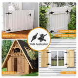 WINSOON Black Post Latch Gate Set Heavy-Duty Gate Hardware Kit