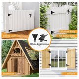WINSOON Black Gate Hinge and Latch Set Decorative Latch Gate Kit