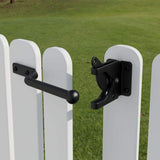 WINSOON 5.8 in. Black Heavy-Duty Self-adjusting Gravity Gate Latch