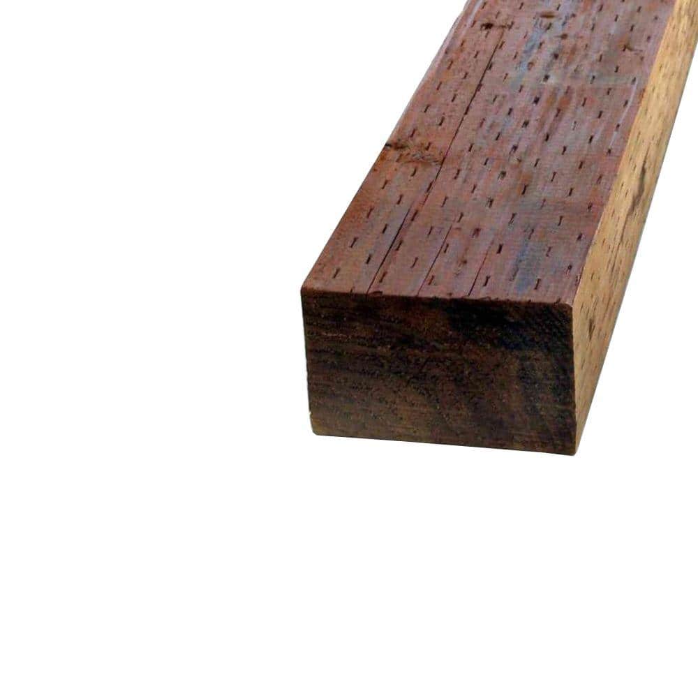 Pressure-Treated Timber DF Brown Stain (Common: 4 in. x 6 in. x 10 ft.; Actual: 3.56 in. x 5.63 in. x 120 in.)
