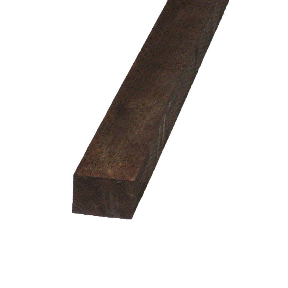 Pressure-Treated Timber DF Brown Stain (Common: 4 in. x 4 in. x 10 ft.; Actual: 3.56 in. x 3.56 in. x 120 in.)