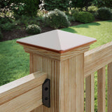 Deckorators 6 in. x 6 in. Victoria Copper High Point Cedar Post Cap