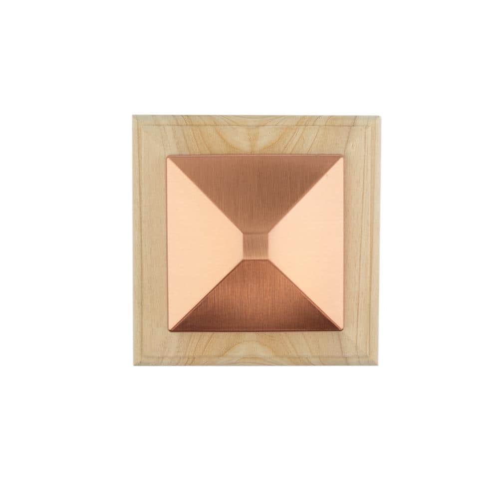 Deckorators 4 in. x 4 in. Newport Copper High Top Cedar Wood Post Cap