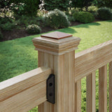 Deckorators 4 in. x 4 in. Newport Copper High Top Cedar Wood Post Cap