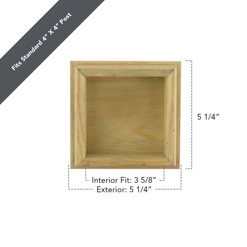 Deckorators 4 in. x 4 in. Newport Copper High Top Pressure Treated Wood Post Cap