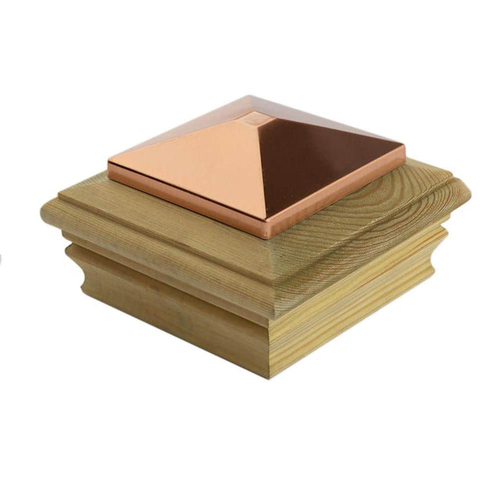 Deckorators 4 in. x 4 in. Newport Copper High Top Pressure Treated Wood Post Cap