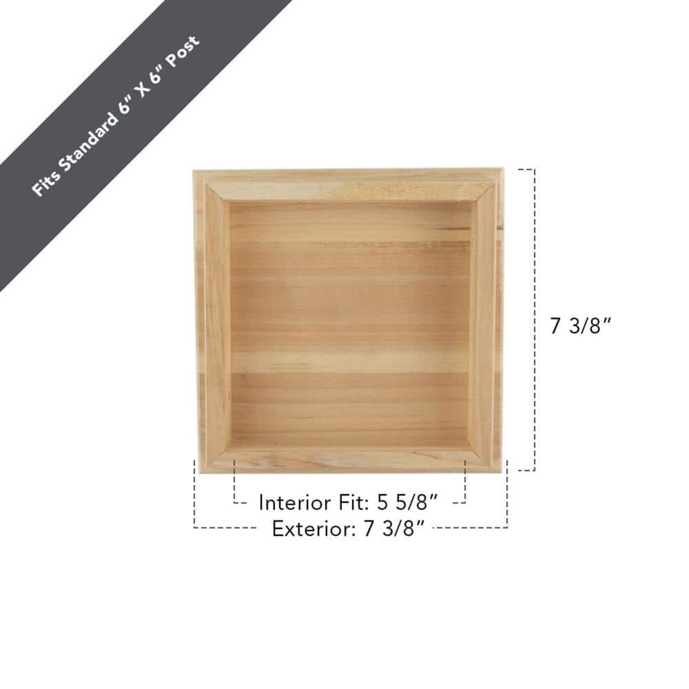 Deckorators 6 in. x 6 in. Newport Copper High Top Cedar Wood Post Cap