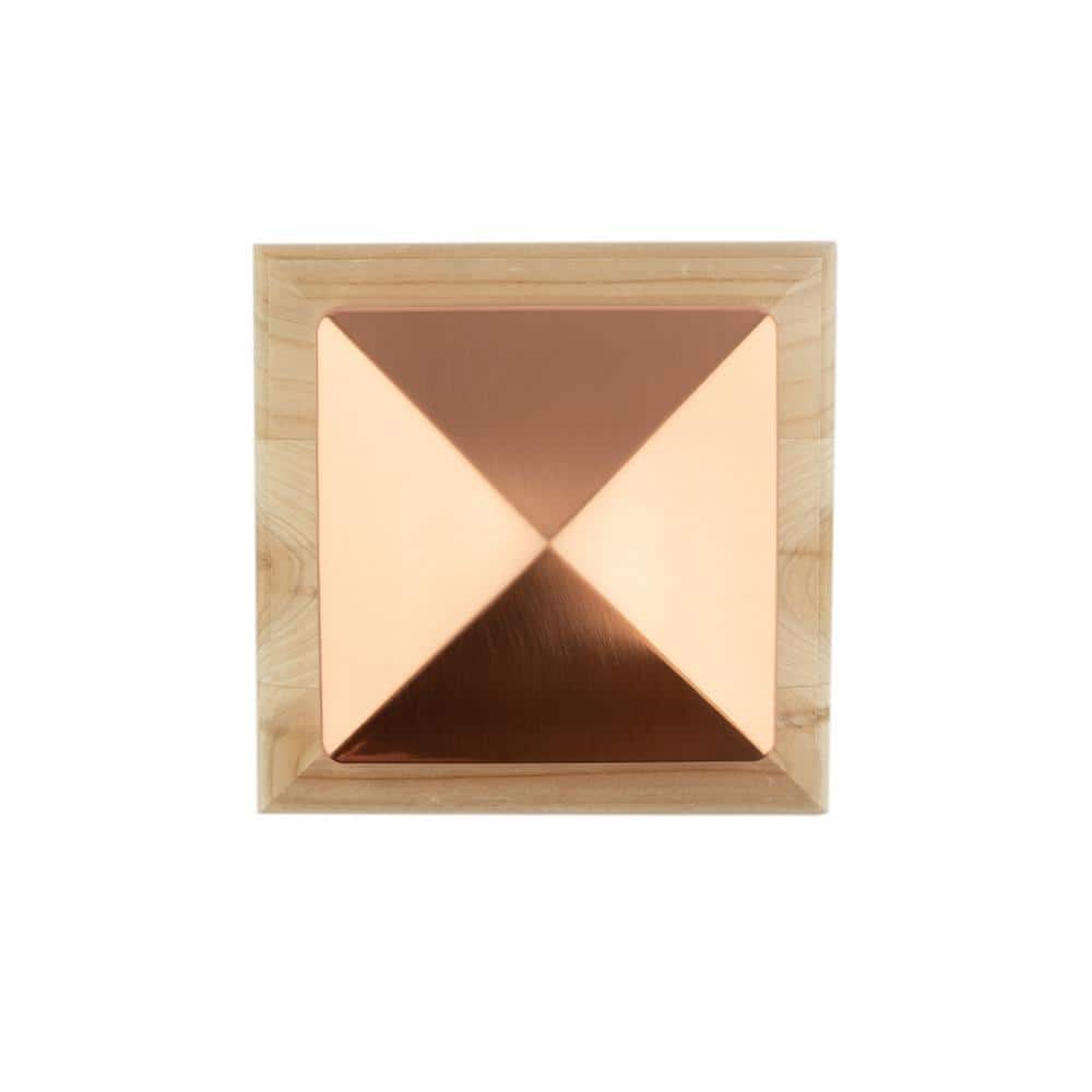 Deckorators 6 in. x 6 in. Newport Copper High Top Cedar Wood Post Cap