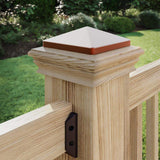 Deckorators 6 in. x 6 in. Newport Copper High Top Cedar Wood Post Cap