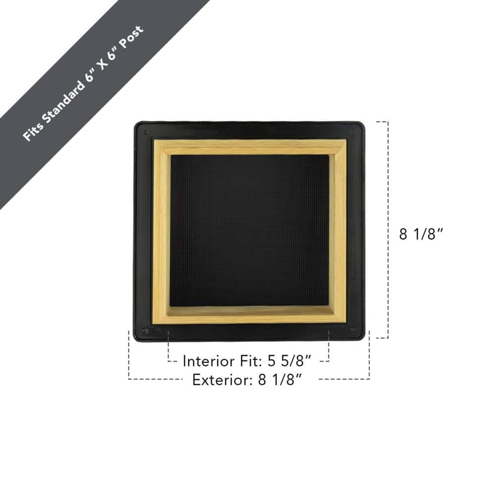 Deckorators 6 in. x 6 in. Victoria Black High Point Pressure Treated Wood Post Cap