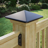 Deckorators 6 in. x 6 in. Victoria Black High Point Pressure Treated Wood Post Cap