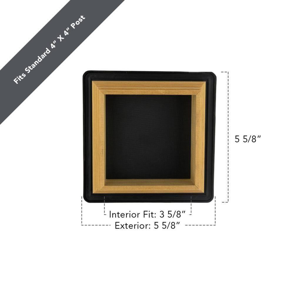 Deckorators 4 in. x 4 in. Victoria Black High Point Pressure Treated Wood Post Cap