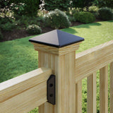 Deckorators 4 in. x 4 in. Victoria Black High Point Pressure Treated Wood Post Cap