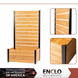 Enclo Privacy Screens Concord 6 ft. Cedar Flat Top Fence Panel with Planter Box