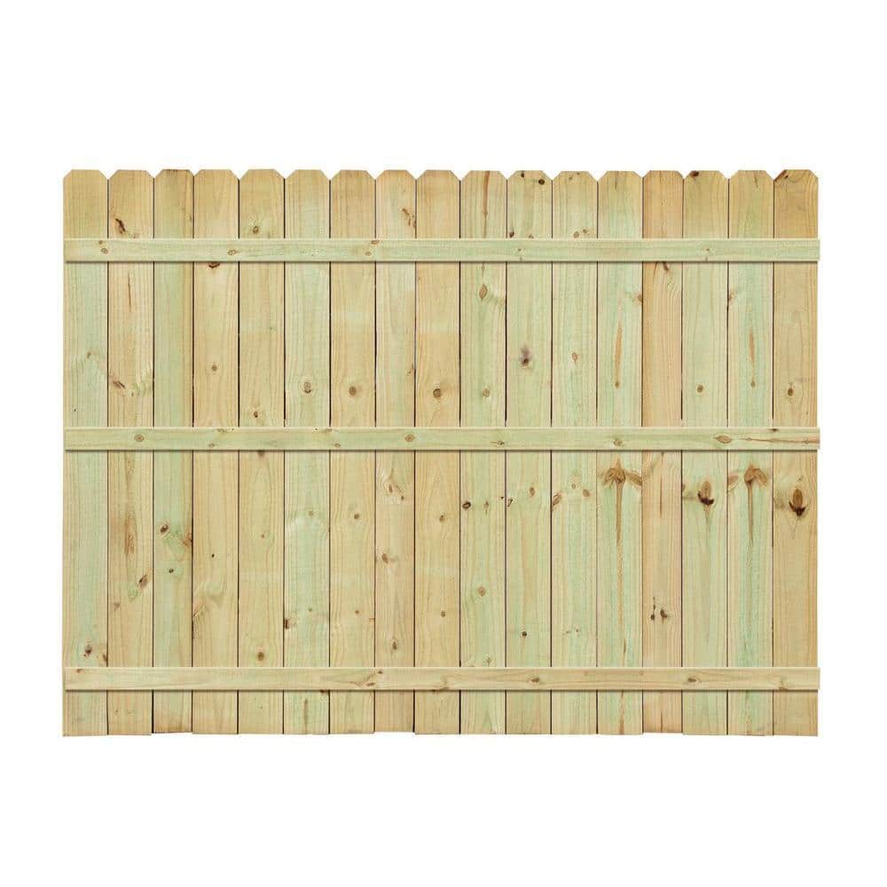 Installed Pressure Treated Pine Dog-Ear Picket Fence