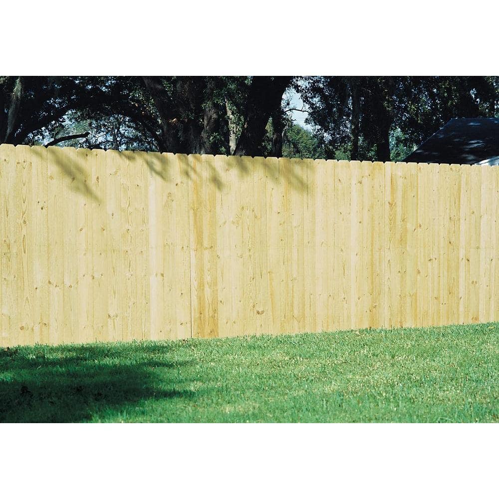 Installed Pressure Treated Pine Dog-Ear Picket Fence