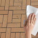 Tidoin Outdoor 1 ft. x 1 ft. Composite Deck Tile in Wood(20 Per Box)