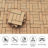 Tidoin Outdoor 1 ft. x 1 ft. Composite Deck Tile in Wood(20 Per Box)