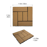 Tidoin Outdoor 1 ft. x 1 ft. Composite Deck Tile in Wood(20 Per Box)