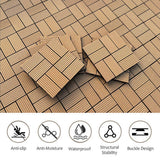 Tidoin Outdoor 1 ft. x 1 ft. Composite Deck Tile in Wood(20 Per Box)