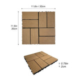 Tidoin Outdoor 1 ft. x 1 ft. Composite Deck Tile in Wood(20 Per Box)
