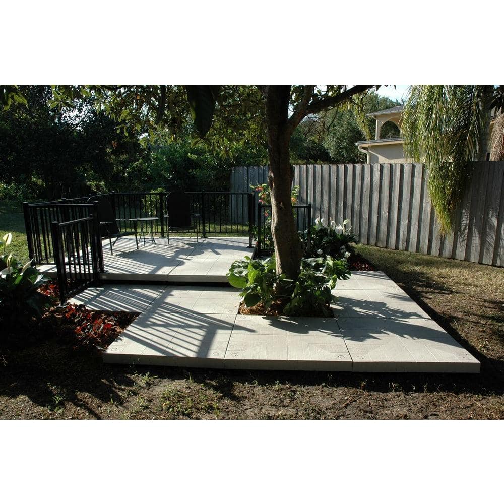 UDECX 10-ft x 10-ft Flint Grey Composite Patio Deck Starter Kit
