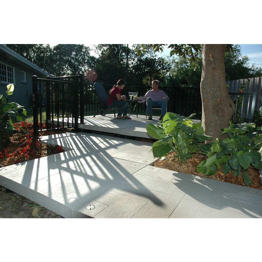 UDECX 10-ft x 10-ft Flint Grey Composite Patio Deck Starter Kit