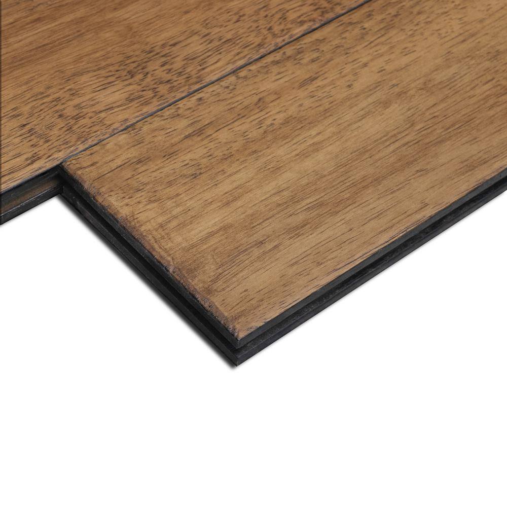 ASPEN FLOORING Woodside Caucho Wood 3/4 in. T x 4.5 in. W Light Distressed Solid Hardwood Flooring (21.82 sqft/case)